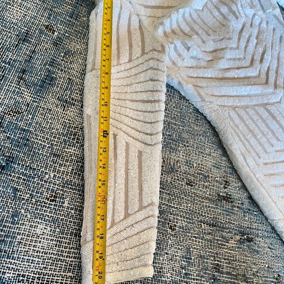 Dress the Population Emery Sequined Bodycon Dress White XL - Picture 6 of 6